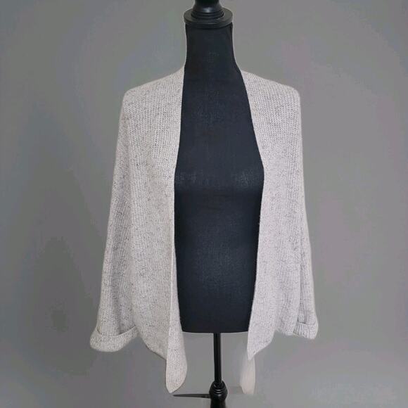 Everlane Cotton Wool Cardigan Size M Beige Oversized Ribbed - Picture 1 of 9